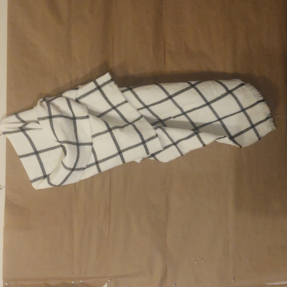 Plaid wrap scarf